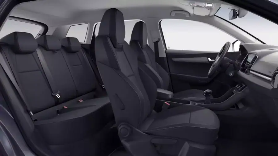 Renting Empresas Skoda Karoq1.5 TSI DSG Selection Gris Graphite, Blanco Luna