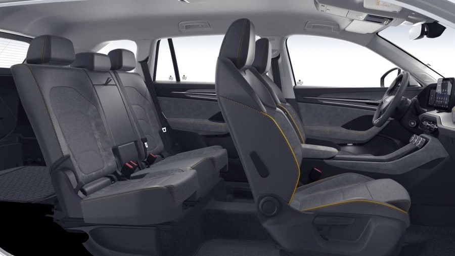 Renting Empresas Skoda Kodiaq2.0 TDI DSG Selection Blanco Luna, Plata Brillante, Gris Graphite