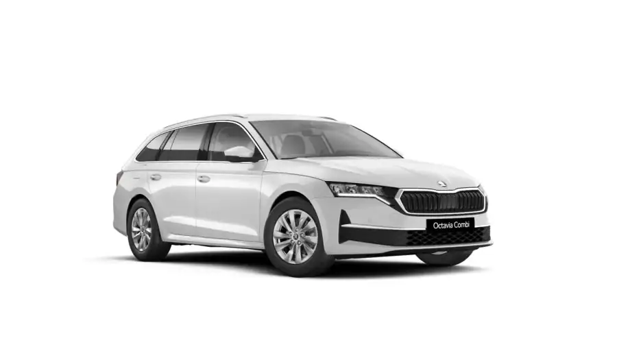 Renting Empresas Skoda OCTAVIA Combi1.5 TSI DSG MHEV Selection Blanco luna, Gris Graphite, Plata Brillante