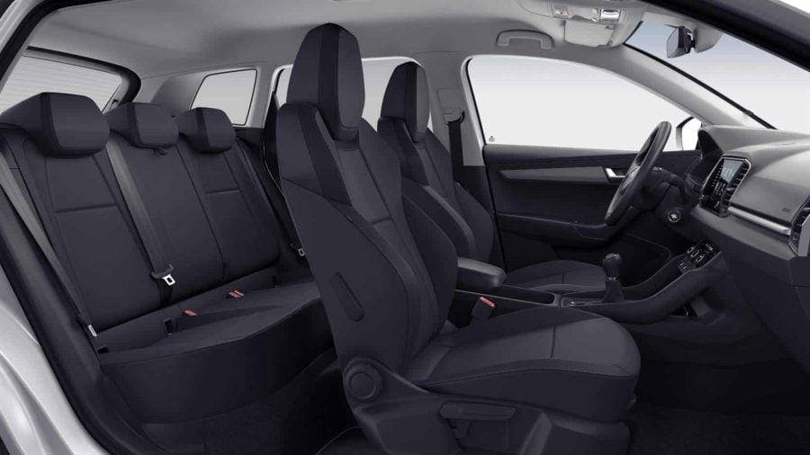 Renting Empresas Skoda Karoq2.0 TDi DSG Selection 4×4 Blanco Luna, Gris Graphite