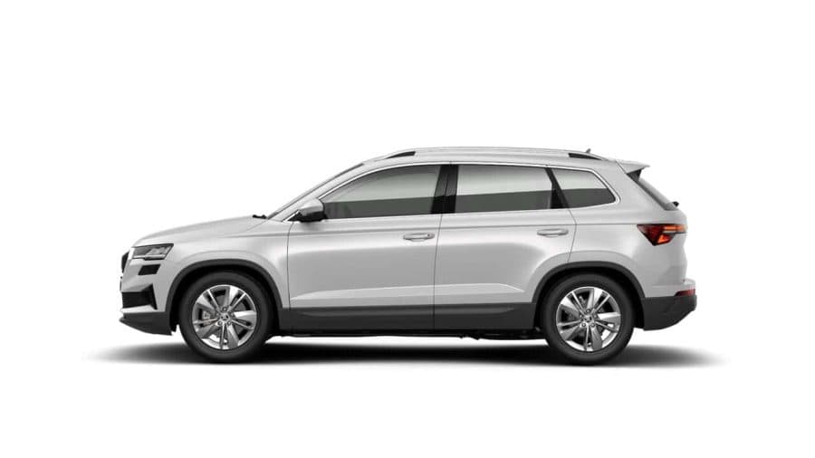 Renting Empresas Skoda Karoq2.0 TDi DSG Selection 4×4 Blanco Luna, Gris Graphite