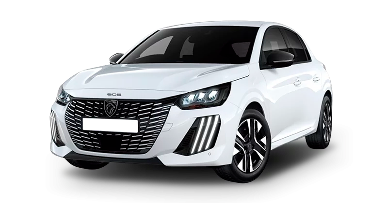 Renting Empresas Peugeot 208-Allure Gasolina 100 S&S 6 Vel. Man – Turbo Blanco Okenite, Gris Selenium