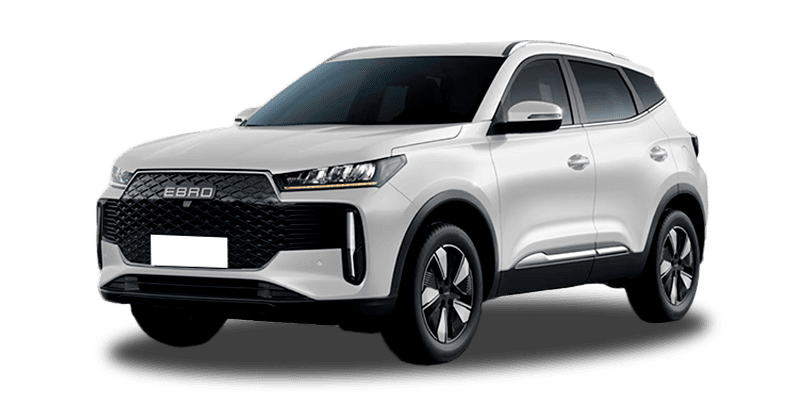 Renting Empresas Ebro S400-1.5 DHE HEV Excellence CVT Blanco Khaki, Gris Phantom