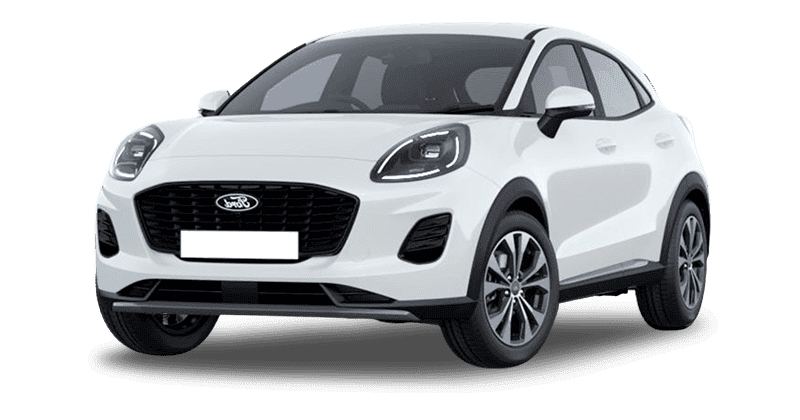 Renting Empresas Ford PumaEcoBoost MHEV Titanium Blanco, Gris Cactus