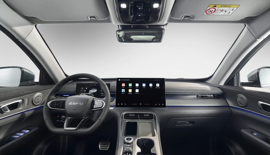 Renting Empresas Ebro S8001.5 TGDI PHEV Luxury E-CVT Blanco Khaki, Gris Bambu