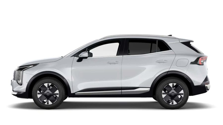 Renting Empresas Kia Sportage1.6 T-GDi HEV Drive 4×2 Deluxe White, Lunar Silver, Dark Penta Metal