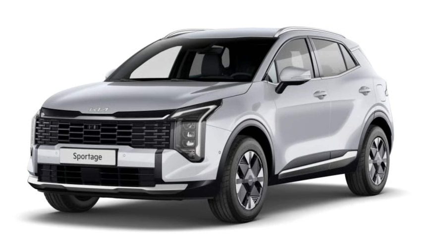 Renting Empresas Kia Sportage1.6 T-GDi HEV Drive 4×2 Deluxe White, Lunar Silver, Dark Penta Metal